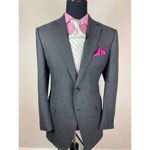 Ermenegildo ZEGNA Brown & Navy Modern 2Btn Sport Jacket 44R 44 R